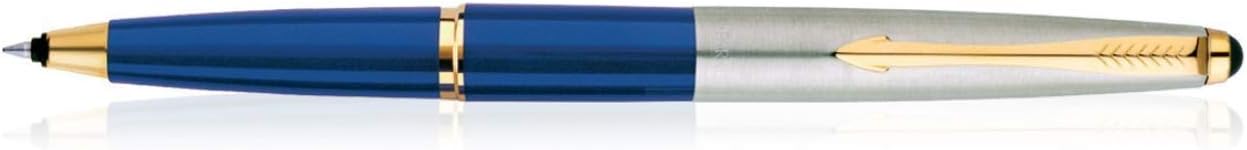 Parker Galaxy Stainless Steel Gold Trim Roller Ball Pen