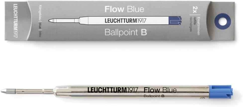 LEUCHTTURM1917 362739 Refill B for Drehgriffel Nr. 1, Royal Blue, pack of 2 - ballpoint