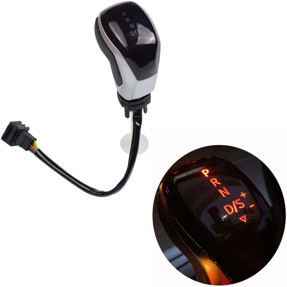Hacreyatu LHD Automatic LED Gear Shift Knob Retrofit Kit Fit for VW Golf MK6 MK7 Passat B7 B8 Tiguan MK2 Polo (LED-Red)