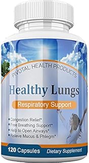 Healthy Lungs 120 Capsules - Improve Lung Function, Breathe Better, Stop Mucus, Phlegm and Allergies Quickly. Get Relief Fast with Healthy Lungs an All Natural Lung Health Supplement
