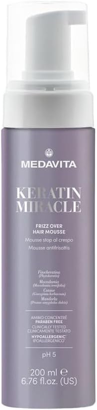 Medavita Lunghezze Keratin Miracle Frizz Over Hair Mousse 200ml - mousse pre-piega leave-in anti crespo