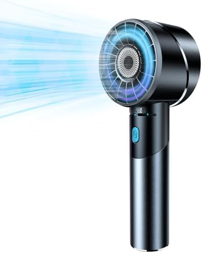 COZOME Handheld Fan,Ultra-Portable 7000 RPM Turbo Mini Fan with 16H Battery,4-Speed USB Rechargeable Metal Design | Pocket Fan for Travel/Outdoor/Home/Office,Gift for Men & Women (Alloy Construction)