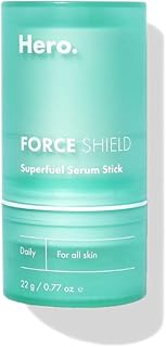 Hero Cosmetics Force Shield Superfuel Serum Stick - Ultra-restorative, Travel-ready Gel Stick to Hydrate and Boost Skin’s Microbiome - Non-irritating and No Pore-clogging Silicones (1 Count)