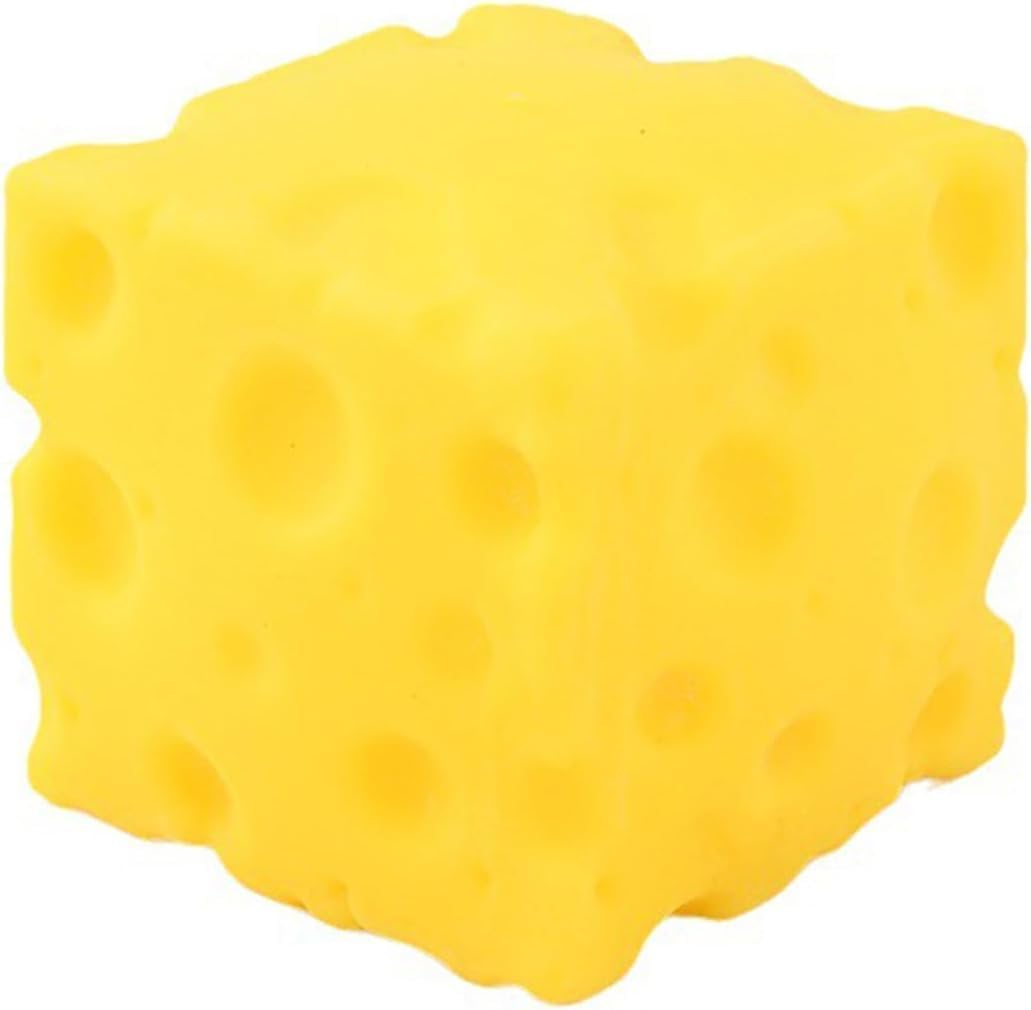 Yellow Cheese Squeeze Toy,Soft Novelty Toy, Rebounding Sensory,Help for Relax,Focus, Sensory Cheese for & Adults, Food Theme Cheese Cubes Squishy Toys,Stress Balls for Adults (Yellow 1)