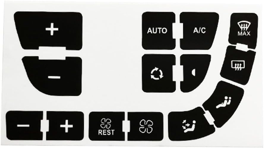 Clima Control Sticker Set for C4 and For Grand For Picasso Models Strong Adhesive Design