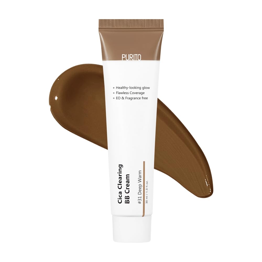 PURITO Cica BB Cream #31 Deep Warm for Sensitive Skin, 1.01 fl.oz
