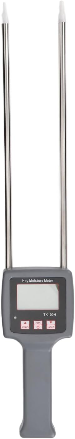 Portable Hay Moisture Meter for Alfalfa, 0-80% CD00 Precise Fast Measurements Hay Moisture Meter with Probe, Moisture Meter Probe for Hay, Froage Grass, Leymus Chinensis