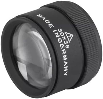 Multibao 30X Jewellers Loupe Magnifier Pocket Magnifying Eye Glass Optical 36mm big Lens Portable Pocket Magnifier Handheld Magnifying Eye Glass Loops For Stamp And Coin Collection (Black)