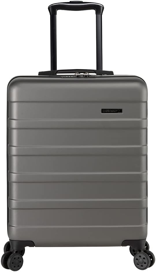 Anode 44L 55x40x20cm (22x16x8inch) Carry On Hand Luggage Suitcase - Lightweight, Hard Shell, 4 Wheels, Smart USB Port, 3 Digit Combination Lock (Graphite)