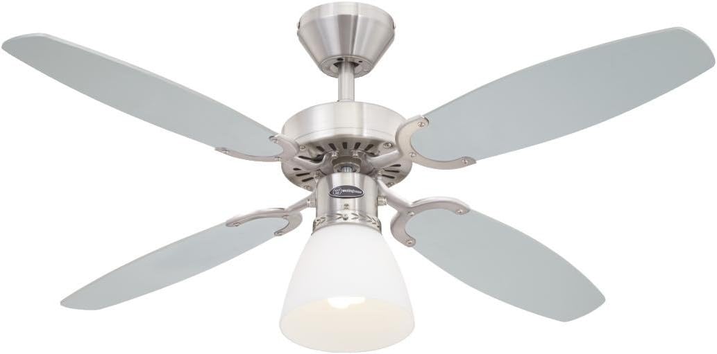 Westinghouse Lighting 78274 Capitol 105 cm Brushed Steel Indoor Ceiling Fan (withouit remote control)