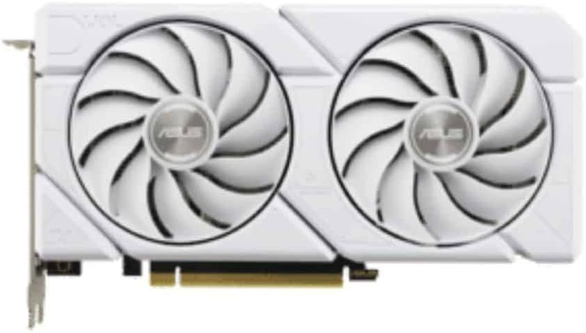 ASUS Dual GeForce RTX 4060 EVO White OC Edition 8GB GDDR6 (SFF-ready, PCIe 4.0, 8GB GDDR6, DLSS 3, HDMI 2.1a, DisplayPort 1.4a, Axial-tech fan design, 0dB tech, Dual BIOS, Supports 4K & 8K HDR) White