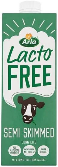 Arla LactoFree Semi Skimmed Long Life Milk 1 Litre - Case of 10
