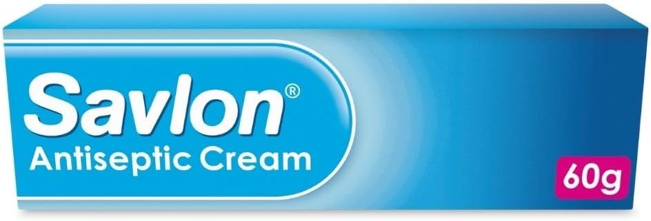 Savlon Antiseptic Cream, Cleanses & Helps Prevent Infection, First Aid for Minor Cuts & Wounds, Spots, Blackheads, Nappy Rash, Sunburn, Sores & Blisters (60g, 1 pack)