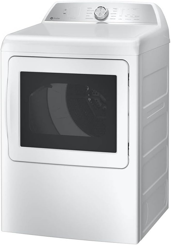 GE Profile 7.4 cu. ft. Smart Electric Dryer in White with Sanitize Cycle and Sensor Dry, Energy Star PTD60EBSRWS
