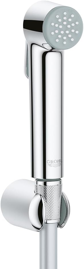 GROHE Tempesta-F Trigger Spray 30 - Wall Holder Set with Trigger-Control Hand Shower (Wall Shower Holder, TwistFree Shower Hose 1.25 m, Anti-Limescale System, Easy to Clean), Chrome, 27513001