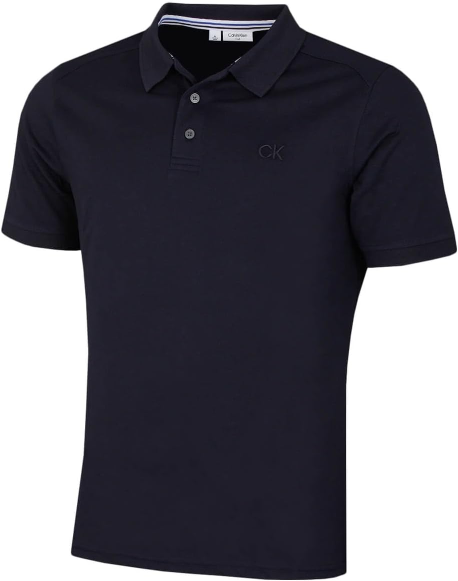 Calvin Klein Mens 2025 Campus Coastal Moisture Wicking Golf Polo Shirt