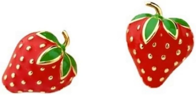 Exquisite Strawberry Dangle Earrings for Women Cute Small Fruit Earrings Stud Metal Strawberry Jewelry for Party Vacation