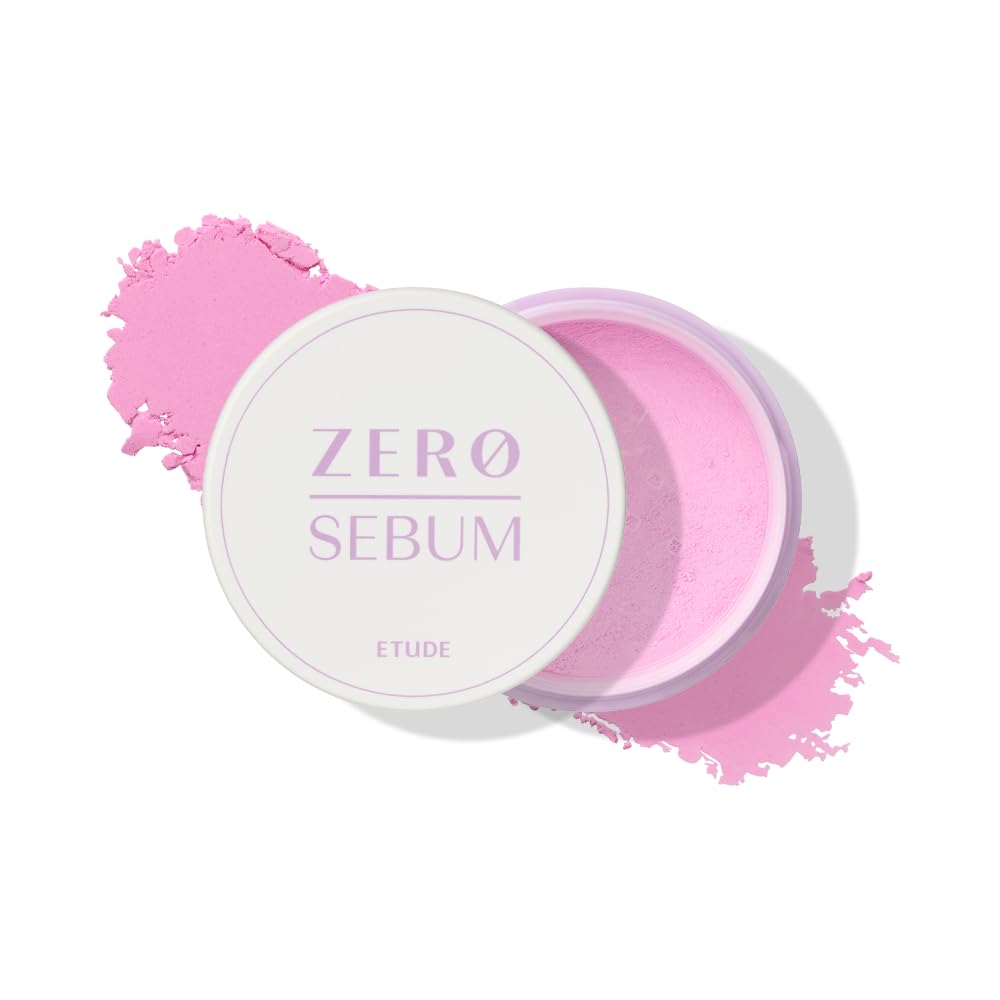 ETUDE Zero Sebum Loose Setting Powder, Purple Tone Correcting, 4g