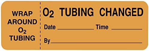 Oxygen Therapy and Treatment Label, 3" x 1"