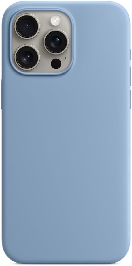 Silicone Case Compatible with iPhone 15 Pro Max 6.7 inches (Winter Blue)
