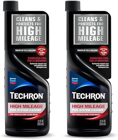 Chevron Techron High Mileage Fuel System Cleaner, 12 oz, Pack of 2