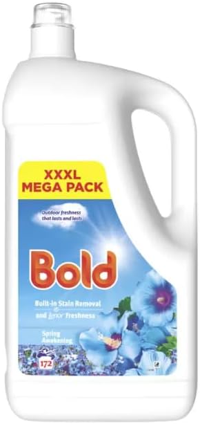 Bold Laundry Liquid Spring Awakening, 172 Wash, 4.988L Sold by Slamtech