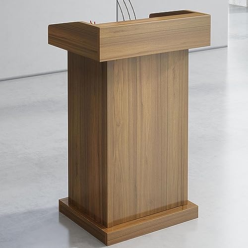 Heavy Duty Wooden Lectern Podium Stand - Adjustable Height Conference Debate Stand for Church, Office, School, Restaurant Reception Desk, Hostess Stand