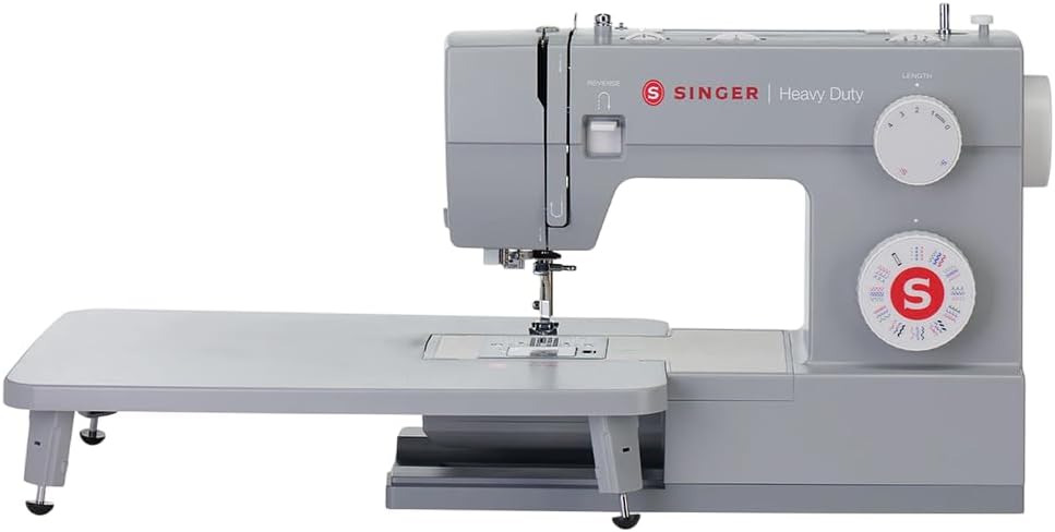 SINGER Heavy Duty 6380 Sewing Machine with Extension Table & Accessory Kit | Strong Motor with Enhanced Piercing Power, 110 Stitch Applications, Full Metal frame, 1-step Buttonhole & LED Light