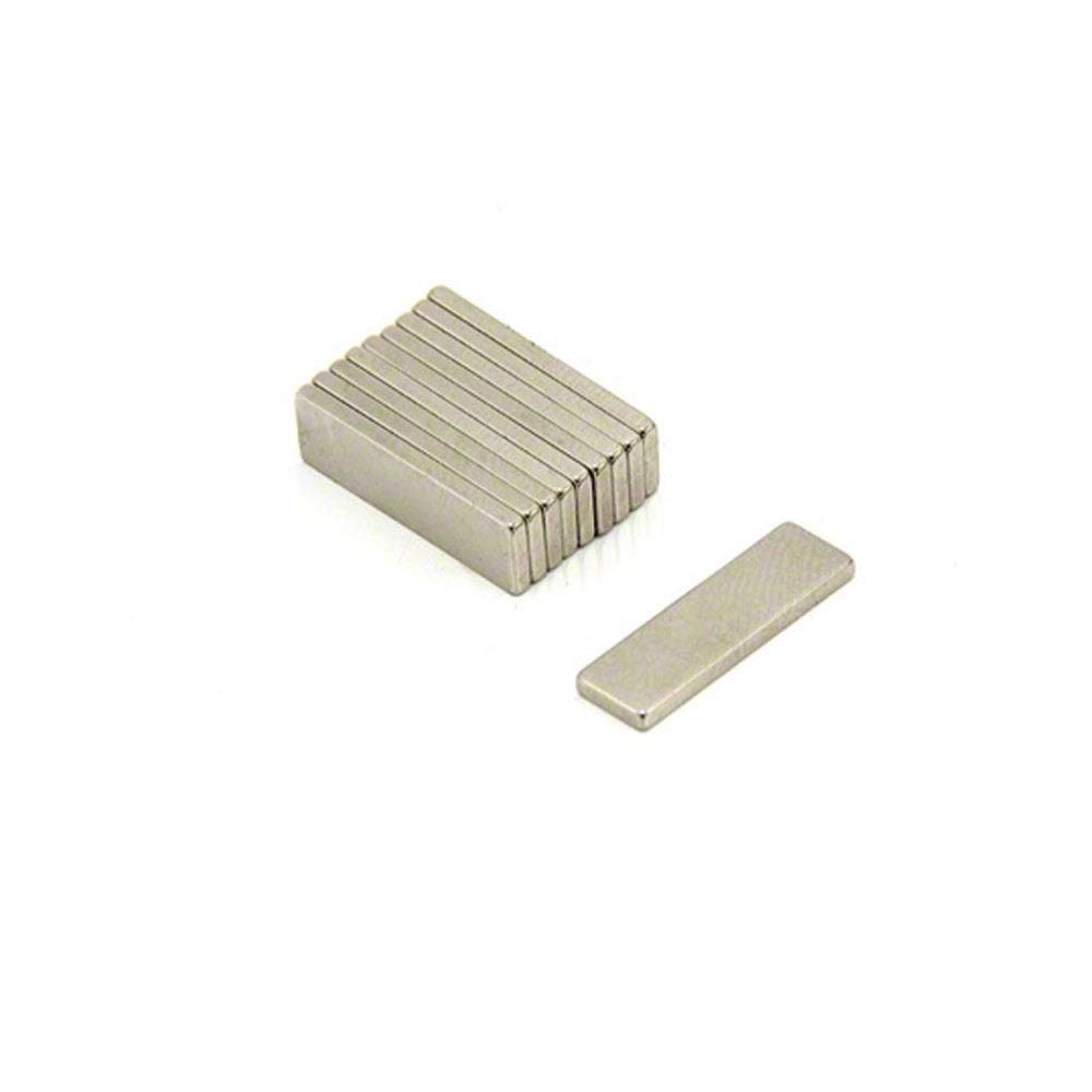 N42 Neodymium Magnet for Arts, Crafts, Model Making, DIY, Hobbies, Office, Fridge and Home - 20mm x 6mm x 1.5mm thick - 1.6kg Pull - Pack of 10