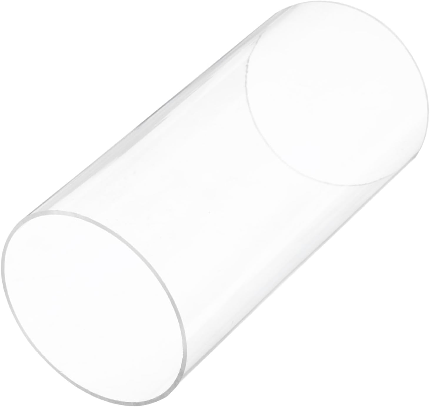 Rebower 8" Clear Plastic Rigid Pipe 86mm x 90mm(3 3/8" x 3 9/16") Acrylic Tube Round Tubing, [for Plumbing, Hydraulics, Pneumatics, Aquarium, DIY]