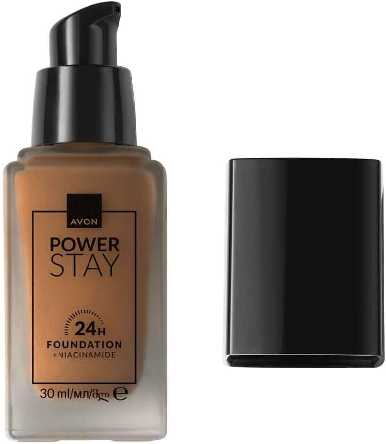 Avon Power Stay 24 Hour Longwear Foundation SPF10, Sprice 410P, Colour Lock Technology, Breathable, Natural-Looking Formula, 35 Shades, Cruelty Free