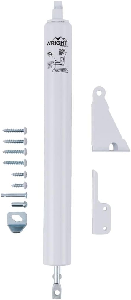 Wright Products - Standard Duty Pneumatic Screen and Storm Door Closer, White