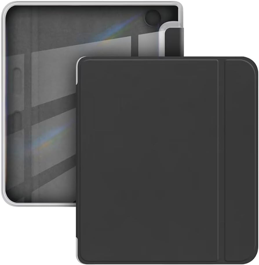 Auto Sleep/Wake Slim Transparent Acrylic Case for KOBO Libra Color (2024)/Libra (2022)- Reinforced Corners, Shockproof, Scratch-Resistant Back Cover Black
