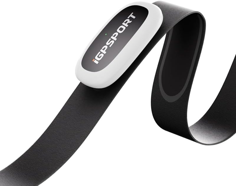 iGPSPORT HR50 Heart Rate Monitor Chest Strap, Bluetooth ANT+ 1 Year Battery Life IPX7 Waterproof HRM Sensor, for Cycling Running Yoga Fitness Sports