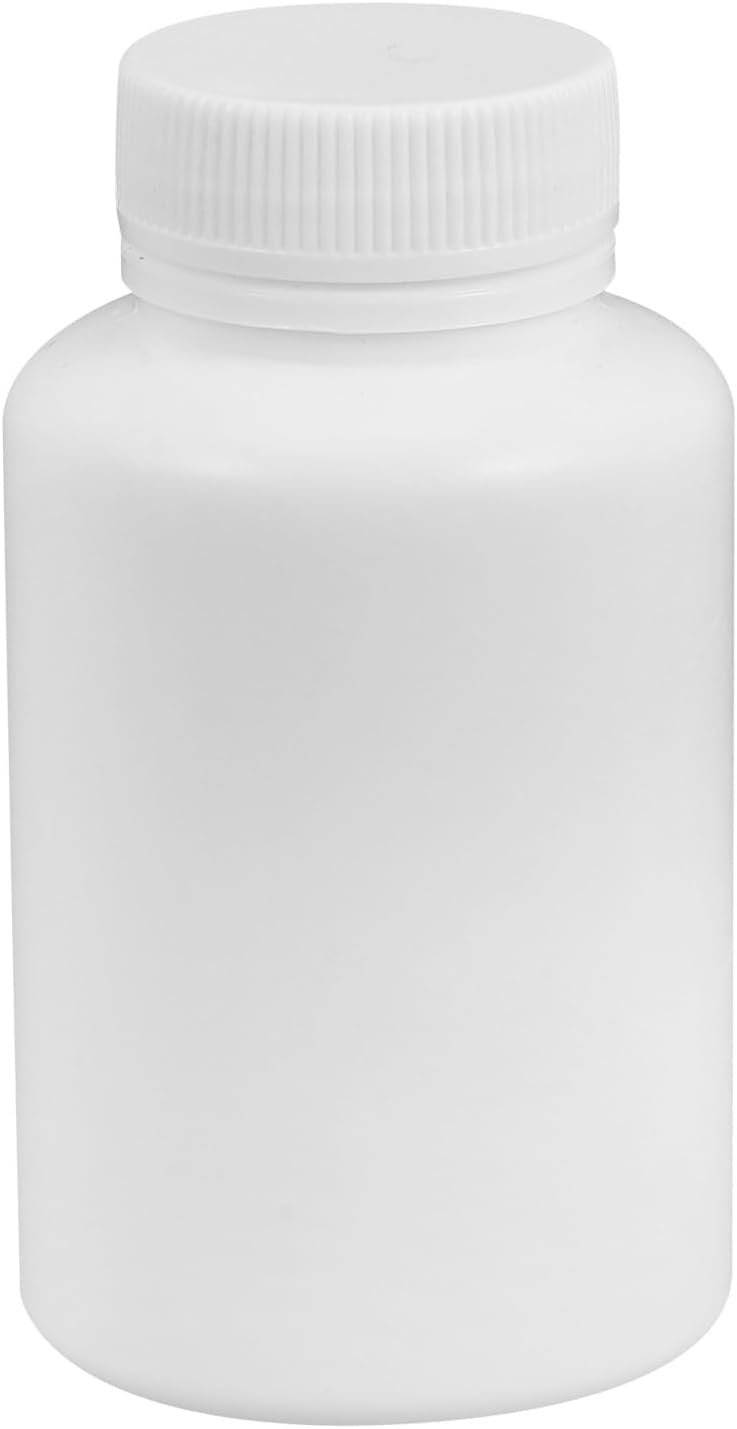 Mobestech 20pcs Plastic Pill Bottles 4.06 Fl Oz Empty Medicine Containers with Caps, White Light-Proof Dispenser Jars for Pills, Powder, Solid Storage, Portable and Leak-Proof