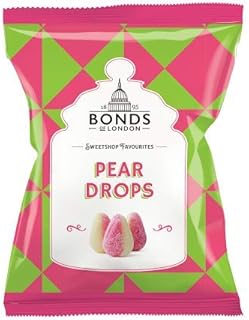 Original Bonds London Pear Drops Bag Sugar Coated Pear Flavored Boiled Sweets A Classic Sweetshop Favorite Imported From The UK England The Best Of British Candy Bannana And Pear Flavour