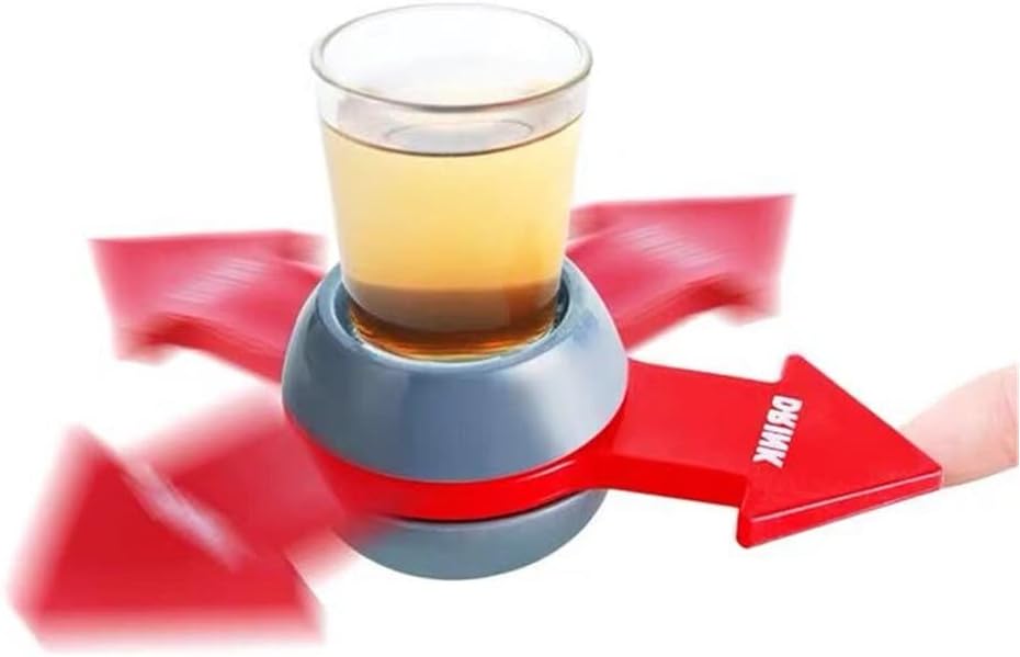 Yun River Spin The Shot – Fun Party Drinking Game, Shot Spinner,Includes 2 Ounce Shot Glass