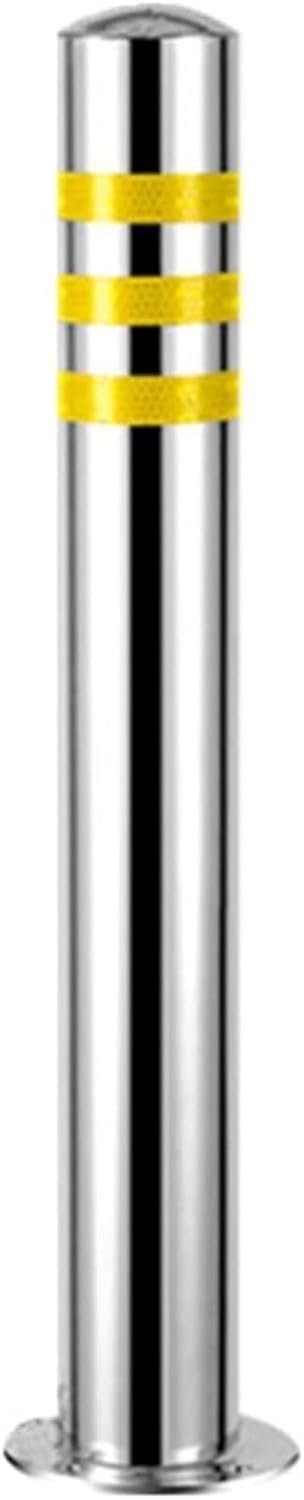 Safety Bollard Durable Stainless Steel Parking Barrier for Commercial Private Use Bollards for Increased Night Visibility(60cm(24in))