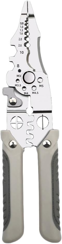 SHUNCHG Multifunctional Wire Stripper Crimper Cable Cutter Pliers, Wire Strippers Electrical, Stainless Steel Cable Stripper Tool, Wire Crimping Electricians Tools for Cutting Stripping Shears Removal