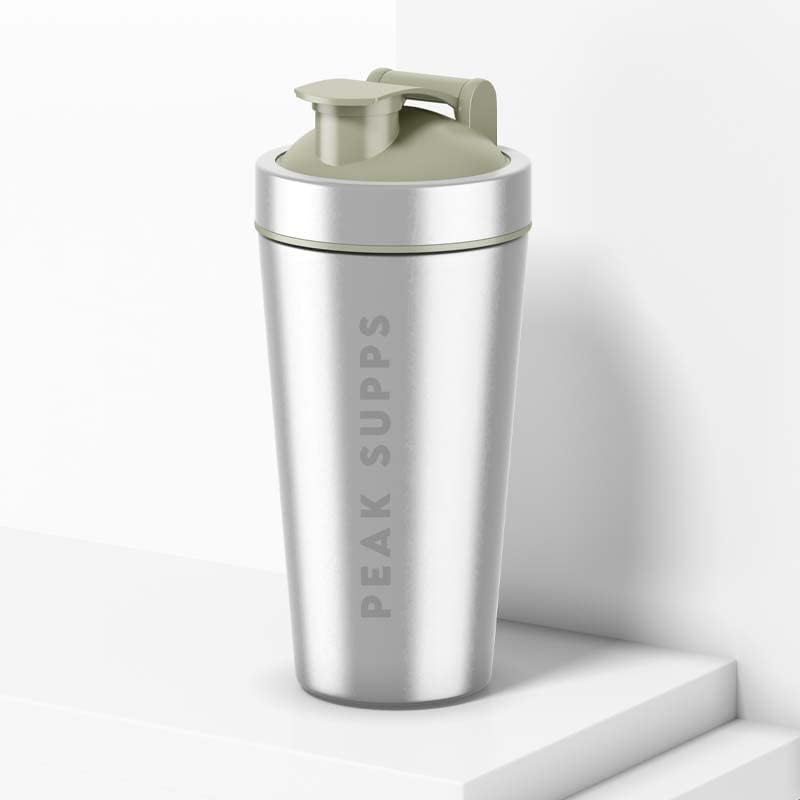 Peak Supps Stainless Steel Shaker 700ml | BPA Free | Built in mixer | Metal Shaker | Non Toxic