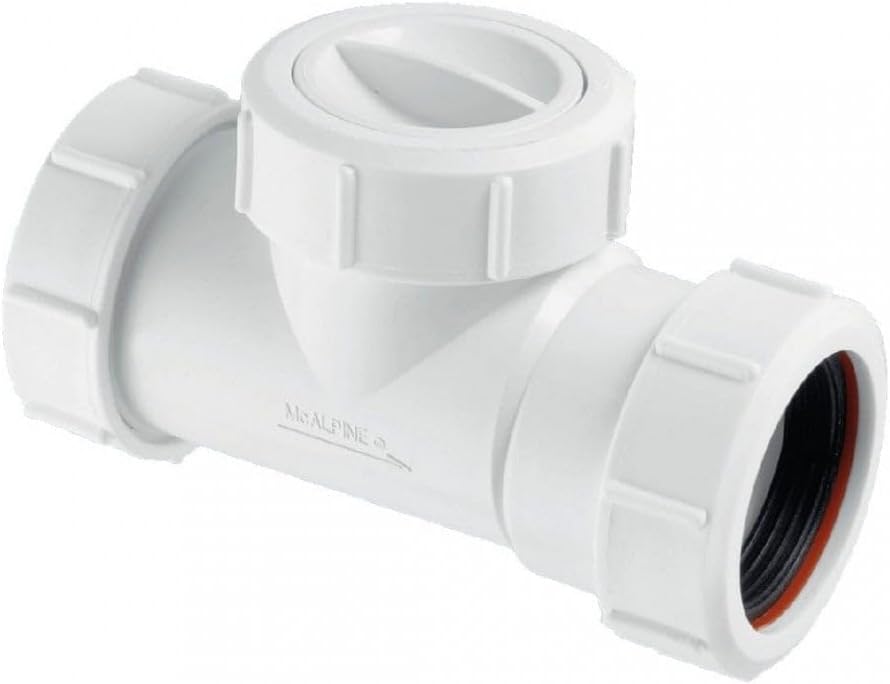 McAlpine T28M-NRV Multifit in-Line Non-Return Valve, White