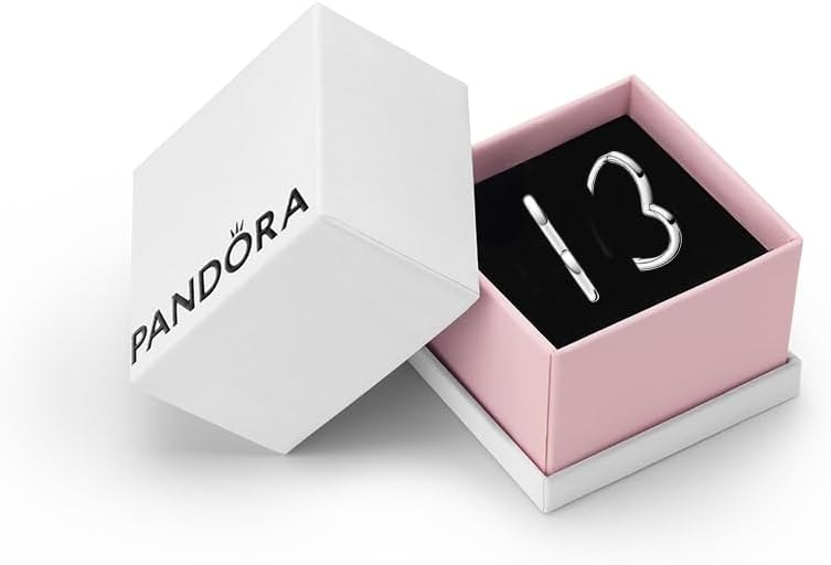 Pandora Moments Women's Sterling Silver Asymmetrical Heart Hoop Earrings, With Gift Box