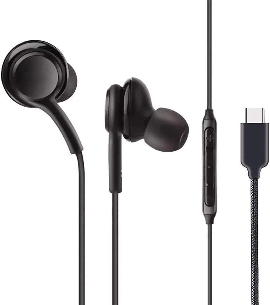 KP TECHNOLOGY Earphones for Blackview Shark 8, In-Ear Headphones Earbuds with USB Type C interface [Remote & Microphone] Noise Isolating, High Definition Sound For Blackview Shark 8 (BLACK)