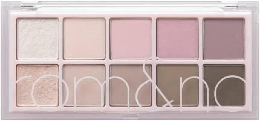 rom&nd Better Than Paletteㅣ10 Blendable ShadesㅣLong Lasting and Neutral Eyeshadow PaletteㅣHigh Pigmented Smooth, Matte, Glitter, Shimmer Eye Makeupㅣ (06 PEONY NUDE GARDEN)