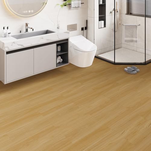 Peel and Stick Floor Tile, 36 Pack 54 Sq.Ft,Vinyl Flooring Tiles Wood Plank, Classic Oak,Self-Adhesive DIY Flooring for Bathroom,Bedroom, Living Room