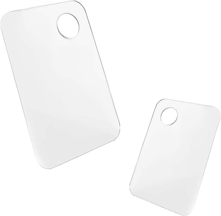 Clear Acrylic Paint Palette - 2pcs Acrylic Artist Palette - Non-Stick Oil Paint Palette - Art Transparent Paint Pallet, Oval Shaped Artist Painting Palette, Painting Palette (square)