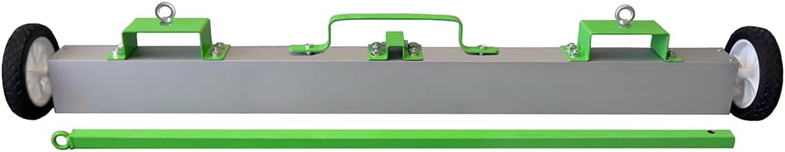 Grip 48" Tow Behind Magnetic Sweeper - 220 lb Capacity - Trucking Terminals, Airport Terminals, Construction Sites