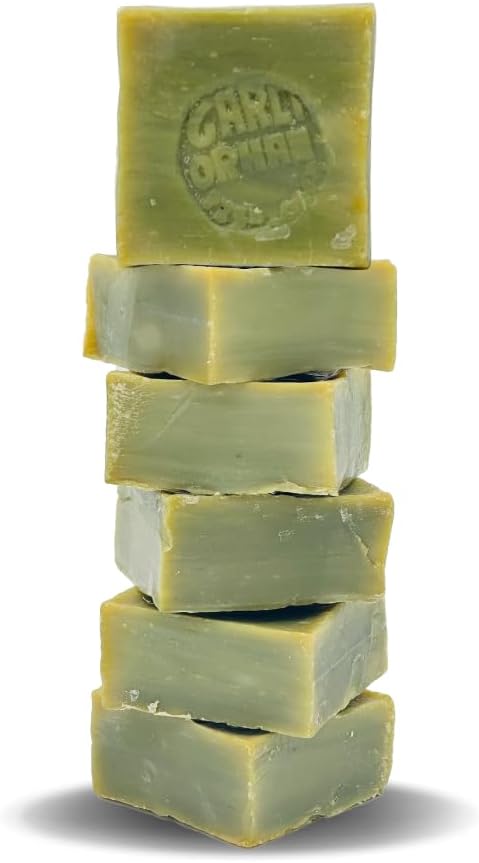 6 Pcs Pure Olive Oil Soap 100% Natural Turkish Bar, Handmade, Cruelty-Free, Vegan, Moisturizing, Gentle on Skin and Hair, Suitable for Sensitive Skin, Eco-Friendly