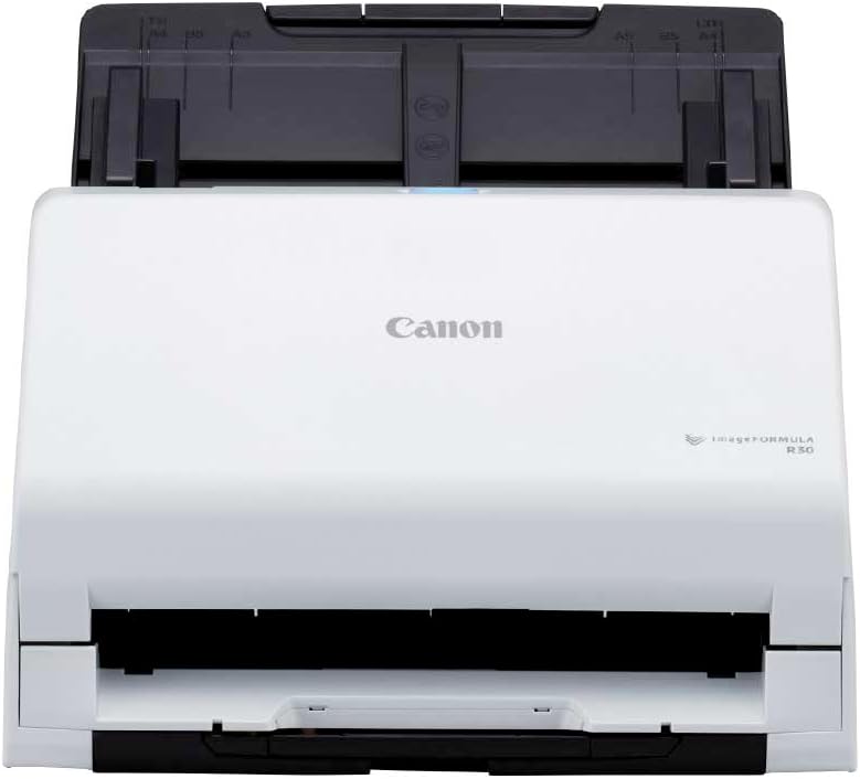 Canon imageFORMULA R30 Document Scanner | Double-sided Scanning with USB for Home & Office | 60 Sheet Feeder | Easy Driverless Setup with Built-in Canon CaptureOnTouch Lite Software | Supports OCR