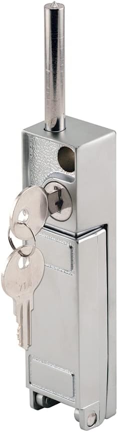Prime-Line U 9997 Aluminum, Sliding Patio Door Keyed with Bolt Lock (Single Pack)